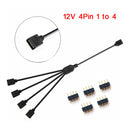 1 To 4 4pin Extension Cable 12V 30cm Power Splitter Extension Cable for Asu
