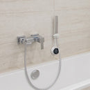 Shower Head Fixed Base Punch Free Shower Mounting Bracket Holder (White) Newly