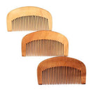 Tool Hairdressing Beard Hair Comb Mustaches Brush Fine Coarse Teeth Peach Wood