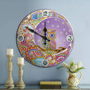 30 x 30cm Metal Tin Diamond Painting Clock DIY Owl Rhinestone Picture Wall Decor