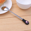 Stainless Steel Spoon with Long Handle Coffee Milk Scoops Tableware Tool(5)