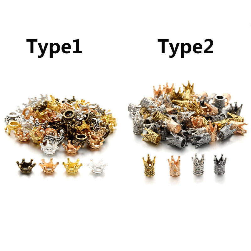 DIY Fitting Spacer Beads King Crown Beads Jewelry Making Supplies Pendants