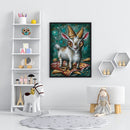 5D DIY Full Drill Round Shape Sheep Rhinestone Diamond Drawing Home Decoration