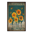 11CT Full Embroidery Sunflower Cotton Print Cross Stitch Kits Home Decoration