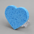Wood Pulp Cotton Face Wash Cleansing Sponge Heart Shaped Soft Cosmetic Puff