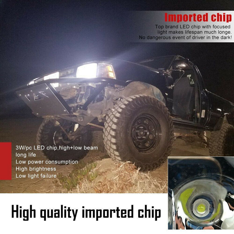 Work Light Bar Flood Spot Lights LED Car Light For Jeep,Cherokee XJ 1984-2001