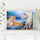 5D DIY Diamond Painting Tigers Full Round Drill Mosaic Art Picture Rhinesto