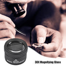 30X Magnifying Glass K9 Optical Lens Monocle Magnifier for Coin Stamps Loup