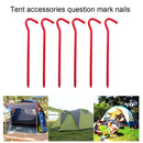 6pcs Tent Nails 18cm Aluminium Stake Pegs Camping Fixed Ground Nail (Red) Newly