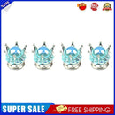 4pcs Universal Crown Car Tyre Valve Caps Dustproof Valve Cover Cap (Blue)