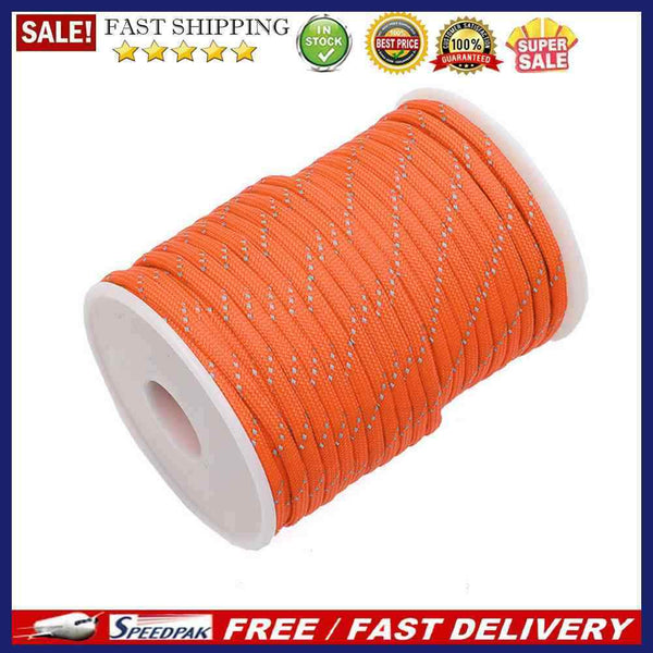 50m 7 Strands Paracord Parachute Cord Reflective Climbing Rope Survival Tools