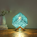 LED Square Bamboo Rattan Night Light Room Starry Sky Project Lamp (Blue) Newly