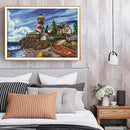 14CT Seaside Lighthouse Counted Cross Stitch Full Embroidery Kit DIY Needle