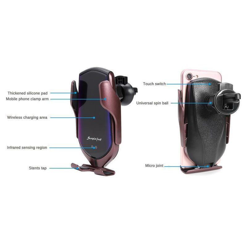R1 Wireless Car Charger Phone Stand 10W Smart Charger for Mobile Phone Universal