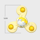 Sucker Rotating Toys Deepen Color Cognition Finger Spinning Kids (Yellow) Newly
