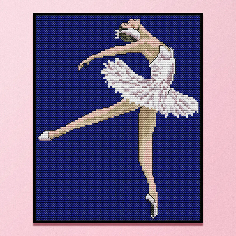 14CT Full Cross Stitch Ballet Stamped DIY Kits Wall Art Crafts Home Decorations