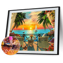 DIY 5D Diamond Painting Full Round Mosaic Sunset Handmade Picture Home Decor