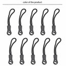 Black Ends Lock Zips Zip Puller Replacement Zipper Pull Cord Rope Pullers