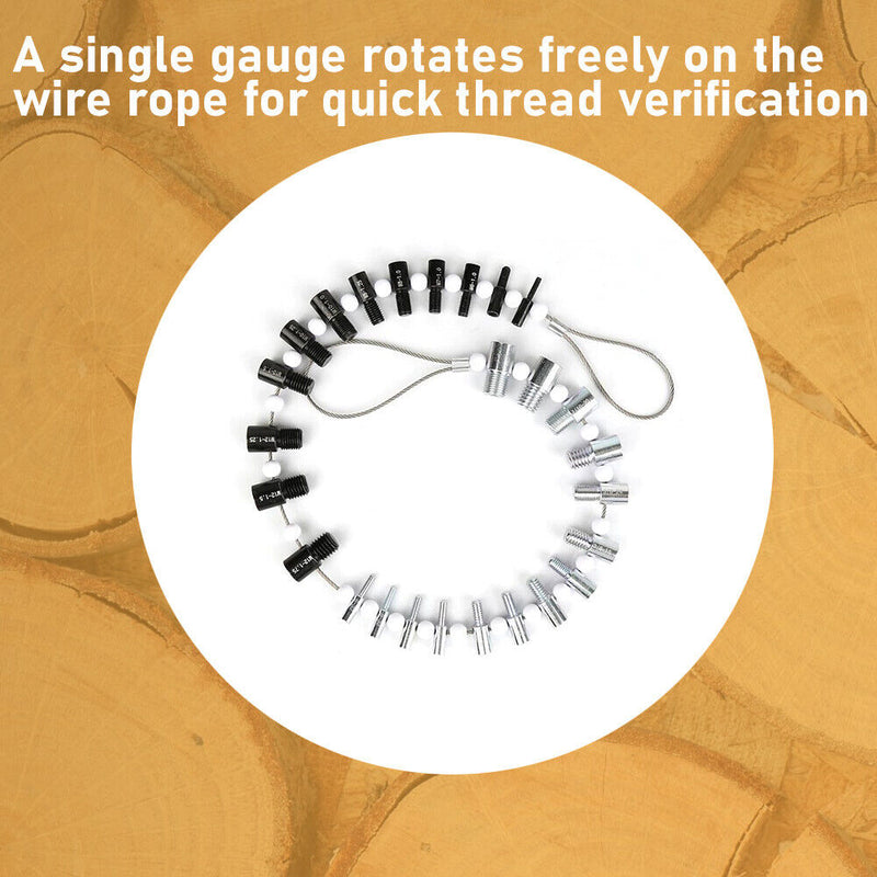 Bolt Nut Screw Threader 26 Male/Female Size Meter Measuring