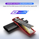 Dual Protocol M2 Ssd Case 2tb Adapter Box for Nvme Pcie Ngff Sata Mobile