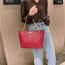 Ladies Shoulder Chain Handbag PU Leather Shopping Top-handle Bag Large Totes