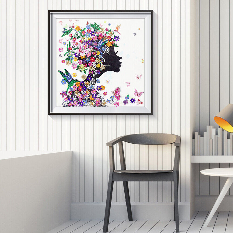 5D DIY Special Shaped Diamond Painting Girl Cross Stitch Mosaic Craft Kit