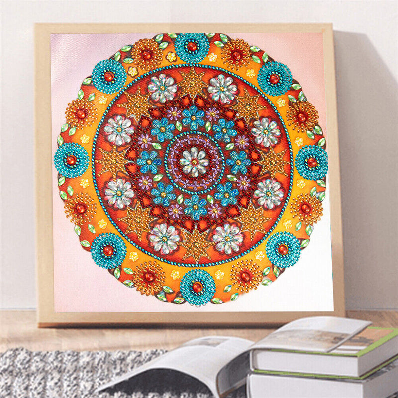 DIY 5D Mosaic Mandala Flower Part Special Shape Diamond Painting Kit (B049)