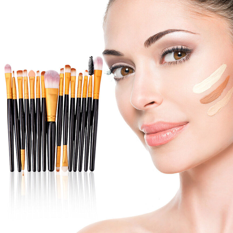 15pcs Makeup Applicator Face Cosmetic Brush Blush Beauty Brushes Set (C)