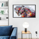 Galloping Horse Oil Paint By Numbers Canvas Wall Craft Coloring Drawing for