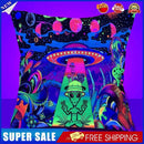 #A Polyester Bedroom Glowing Cushion Case Aliens Printed Sofa Car Decorative S