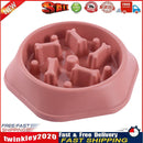 Pet Slow Eating Dish Cat Dog Anti Choking Puppy Feeder Food Bowl (Red) Newly