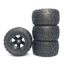 4pcs Wheel Tires Soft Rubber Wheel Tires Tyre for Wltoys 144001 124018 HBX 16889