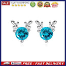 1 Pair Antlers Shape Alloy Sweet Ear Stud Ear Accessory Pendant for Xmas Gift