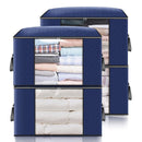 Foldable Comforter Storage Bag Large Organizer for Blankets Pillow Sturdy Zipper