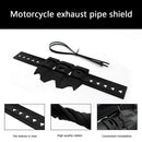 Universal Silicone Motorcycle Silencer Round Oval Exhaust Protector (Black)