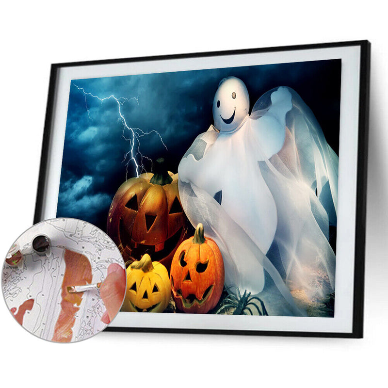 Halloween ghost 50x40cm Oil Paint By Numbers Picture DIY