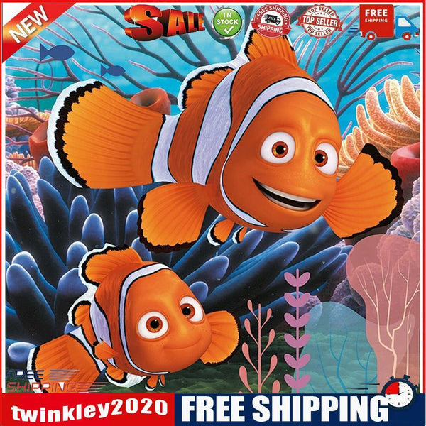 Full Round DIY Cartoon Goldfish Painting Kit Art 5D Diamond Drill Picture