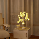 LED Rose Flower Tree Light Fairy Table Ornament Lamp Wedding Decor (White) Newly