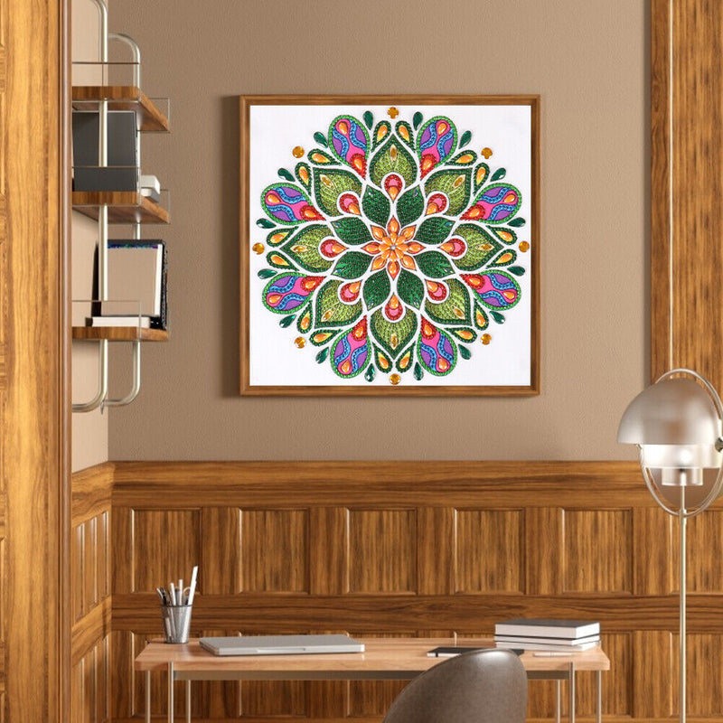 DIY Mosaic Mandala Pattern Part Special Shape Diamond Painting Kit (YK134) Newly