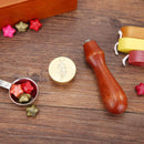 Retro Plant Pattern Wax Seal Stamps Wood Handle Sealing Wax DIY Crafts (06)