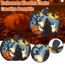 Pumpkin Carving Handcraft Decoration Wooden Decorative Light Wall Art Halloween: