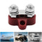 Bus Bar Terminal Block Heavy Duty Dual M8 Power Distribution Stud (Red)