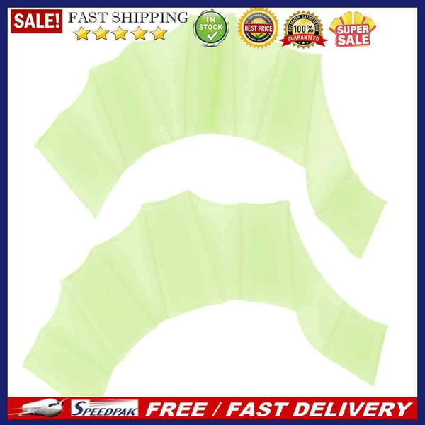 Finger Webbed Gloves Fins Hand Web Flippers Training Silicone Swim Diving Glo