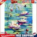 Paint By Numbers Kit DIY Lotus in Pond Colouring Oil Art Picture Craft