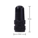 Aluminum Alloy Bicycle Tire Gas Nozzle Valve Cap Cycling Dust Cover (Black)