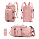 Unisex Backpack Travel Sports Compartment Gym Fitness Camping Bag (Pink) Newly