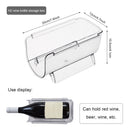 1x Pantry Fridge Stackable Plastic Wine Rack Holder Clear Wine Bottle Organizers