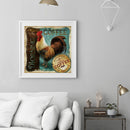 Morning Rooster Oil Paint By Numbers DIY Handpainted on Canvas Wall Art Pic