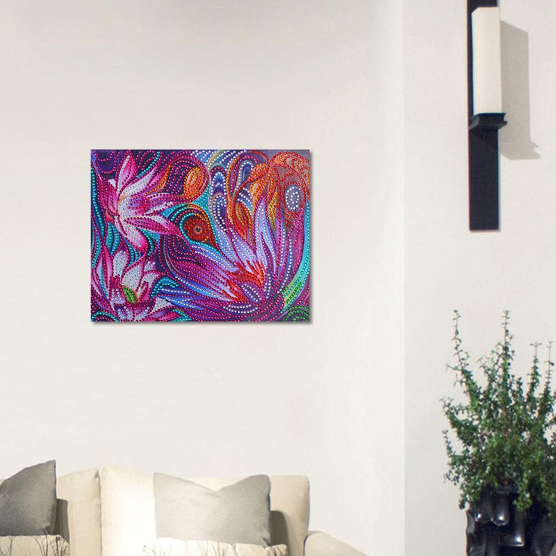 5D DIY Special Shaped Diamond Painting Flowers Cross Stitch Kits (H013)