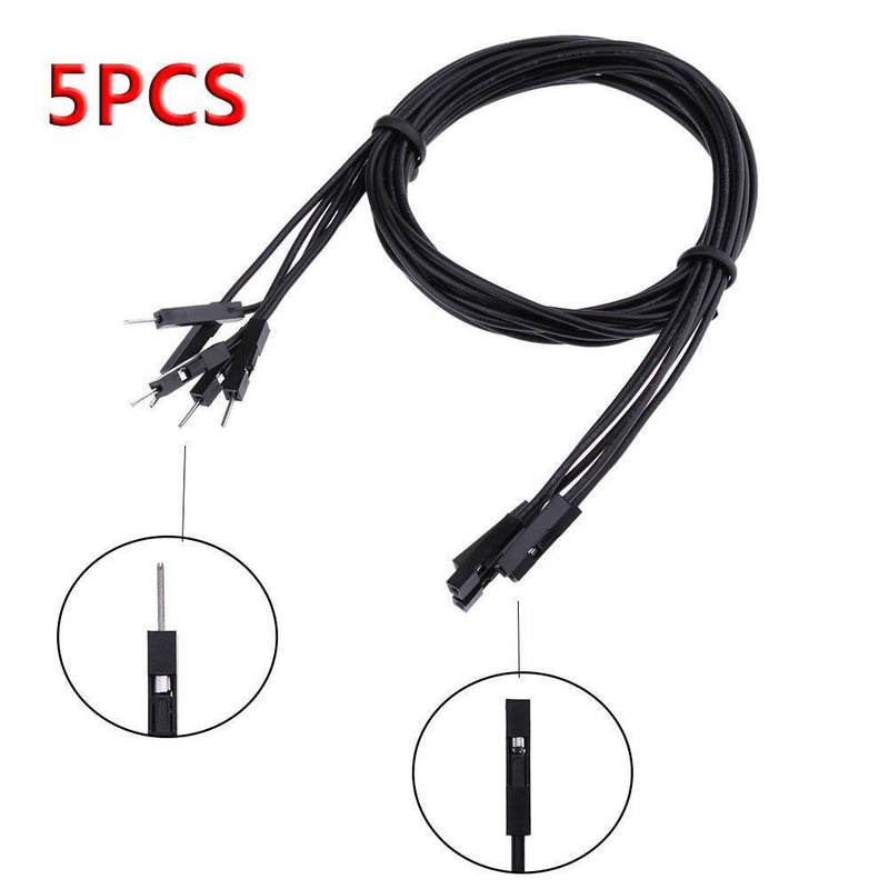 ALLOYSEED 5pcs 70cm Dupont Cable Stepper Motor Wire 1 Pin Male and Female